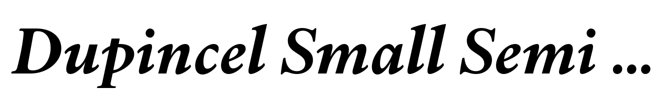 Dupincel Small Semi Bold Italic